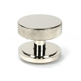 From The Anvil Polished Nickel Brompton Centre Door Knob (Art Deco)