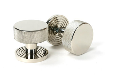 From The Anvil Polished Nickel Brompton Mortice/Rim Knob Set (Beehive)