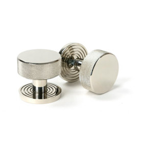 From The Anvil Polished Nickel Brompton Mortice/Rim Knob Set (Beehive)