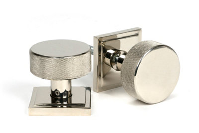 From The Anvil Polished Nickel Brompton Mortice/Rim Knob Set (Square)