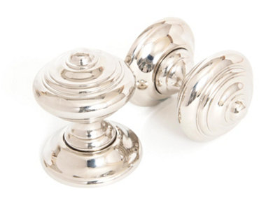 From The Anvil Polished Nickel Elmore Concealed Mortice Knob Set
