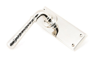 From The Anvil Polished Nickel Hammered Newbury Lever Latch Set