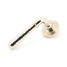 From The Anvil Polished Nickel Hammered Newbury Lever on Rose Set (Beehive) - Unsprung