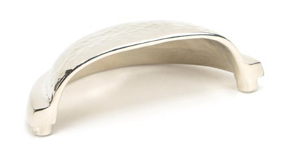 From The Anvil Polished Nickel Hammered Regency Concealed Drawer Pull