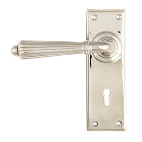 From The Anvil Polished Nickel Hinton Lever Lock Set