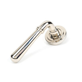From The Anvil Polished Nickel Newbury Lever on Rose Set (Art Deco) - Unsprung
