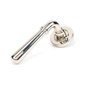 From The Anvil Polished Nickel Newbury Lever on Rose Set (Plain) - Unsprung