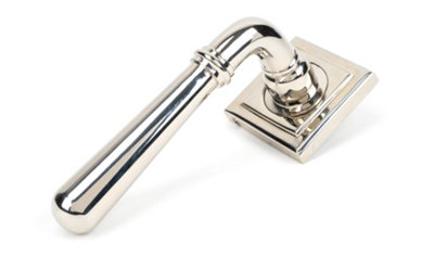 From The Anvil Polished Nickel Newbury Lever on Rose Set (Square) - Unsprung