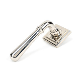 From The Anvil Polished Nickel Newbury Lever on Rose Set (Square) - Unsprung