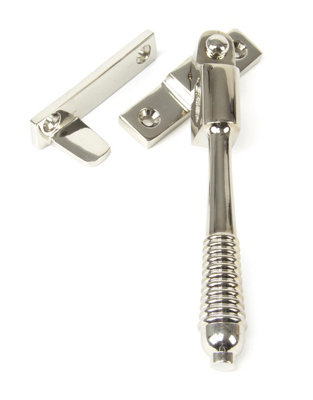 From The Anvil Polished Nickel Night-Vent Locking Reeded Fastener
