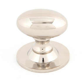 From The Anvil Polished Nickel Oval Cabinet Knob 40mm