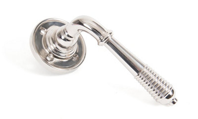 From The Anvil Polished Nickel Reeded Lever on Rose Set - Unsprung