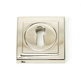 From The Anvil Polished Nickel Round Escutcheon (Square)