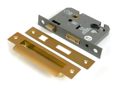 From The Anvil Satin Brass 3" Euro Profile Sash Lock