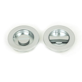 From The Anvil Satin Chrome 60mm Plain Round Pull - Privacy Set