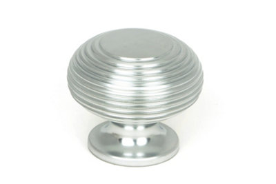 From The Anvil Satin Chrome Beehive Cabinet Knob 40mm