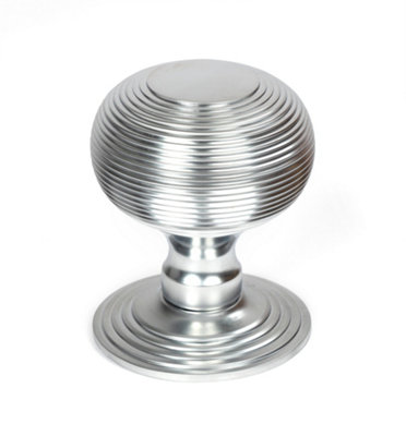 From The Anvil Satin Chrome Beehive Centre Door Knob
