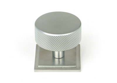 From The Anvil Satin Chrome Brompton Cabinet Knob - 38mm (Square)