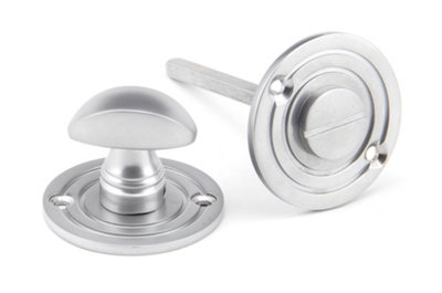 From The Anvil Satin Chrome Round Bathroom Thumbturn