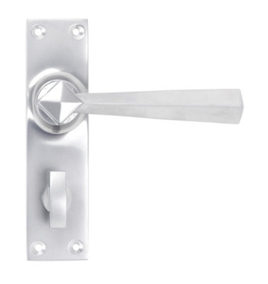 From The Anvil Satin Chrome Straight Lever Bathroom Set