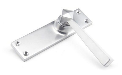 From The Anvil Satin Chrome Straight Lever Latch Set