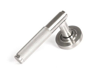 From The Anvil Satin Marine SS (316) Brompton Lever on Rose Set (Plain)