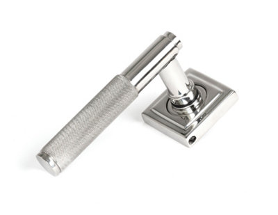 From The Anvil Satin Marine SS (316) Brompton Lever on Rose Set (Square) - Unsprung
