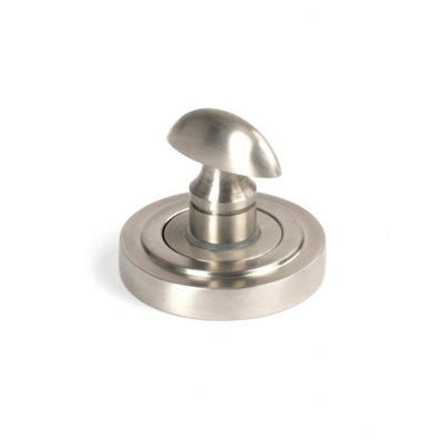 From The Anvil Satin Marine SS (316) Round Thumbturn Set (Art Deco)