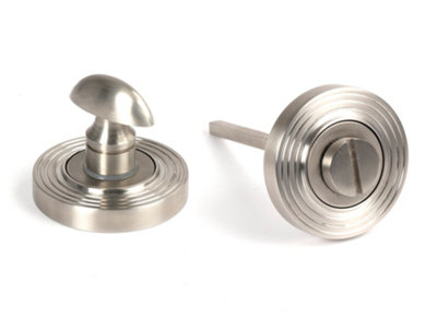 From The Anvil Satin Marine SS (316) Round Thumbturn Set (Beehive)