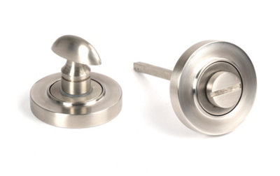 From The Anvil Satin Marine SS (316) Round Thumbturn Set (Plain)