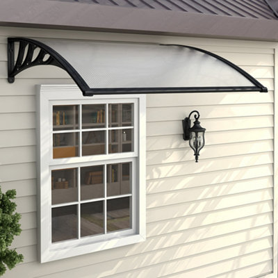 Front Door Canopy Garden Awning Outdoor Rain Shelter for Window,Porch and Door W 150 cm x D 100 cm x H 28 cm