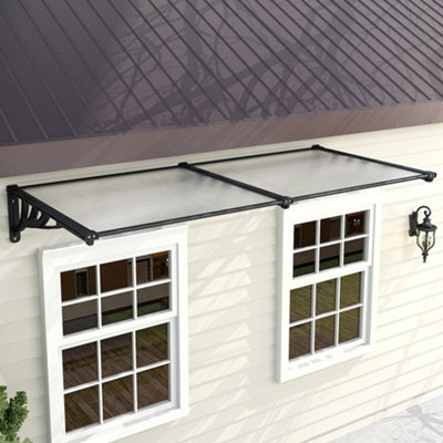Front Door Canopy Garden Awning Outdoor Rain Shelter for Window,Porch and Door W 190 cm x D 90 cm x H 28 cm