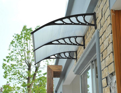 Front Door Canopy Porch Rain Protector Awning Lean-To Roof Shelter 90 X ...
