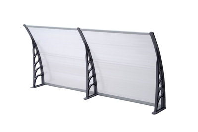 Front Door Canopy Porch Rain Protector Awning Lean-To Roof Shelter 90 X 300cm