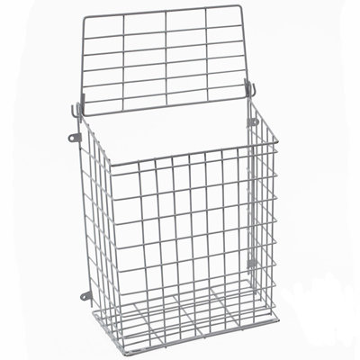 Front Door Letter Box Cage Post Mail Catcher Guard White Medium