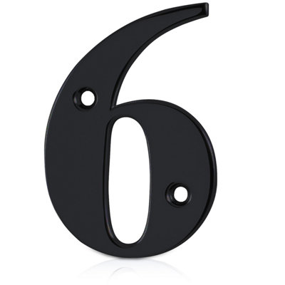 Front Door Number, Number 6, Black