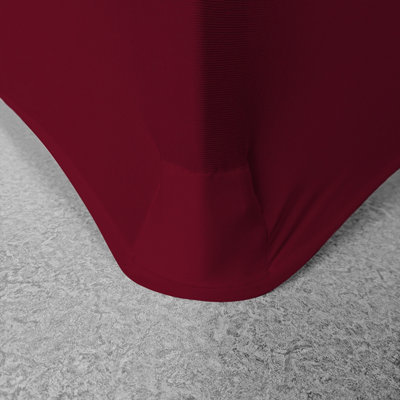 Front Flat Chair Cover for Wedding Decoration, Burgandy - Pack of 10