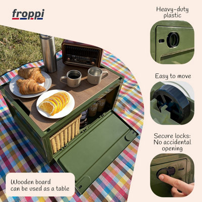 Outdoor Tools Storage Box Portable Camping Picnic Hand Box Metal