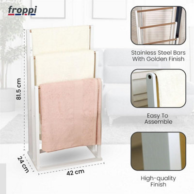 White wood towel bar hotsell