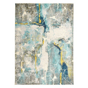 Frost Abstract Funky Modern Easy to clean Rug for Dining Room -160cm X 220cm