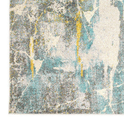 Frost Abstract Funky Modern Easy to clean Rug for Dining Room -160cm X 220cm