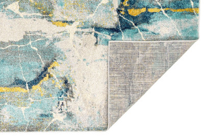 Frost Abstract Funky Modern Easy to clean Rug for Dining Room -160cm X 220cm