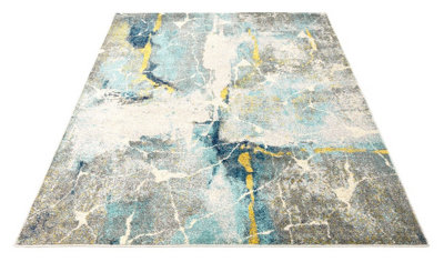 Frost Abstract Funky Modern Easy to clean Rug for Dining Room -160cm X 220cm