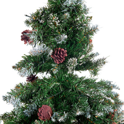 Frosted Christmas Tree Pre-Lit 210 cm Green PALOMAR