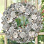 Frosted Flower and Pinecone 33cm Autumn Christmas Wreath