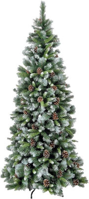 Frosted Glacier Christmas Tree with Pine Cones - 8ft/240cm