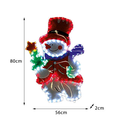 Frosty Snowman LED Rope Light Decoration