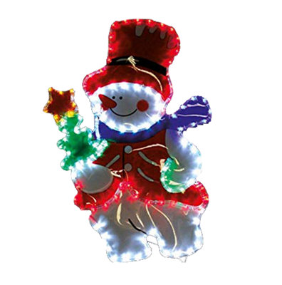 Frosty Snowman LED Rope Light Decoration - 5