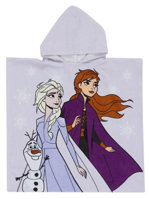 Frozen Hooded 100 % Cotton Towel Poncho Price Comparisons | Compare The Build