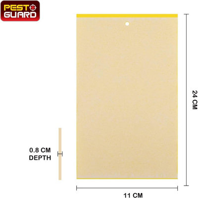 Fruit Fly Traps Double Adhesive Sticky Pads Pack of 8 Multi-Use Glue ...